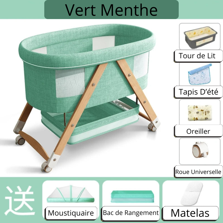 berceau-cododo-vert-menthe-multifonctionnel