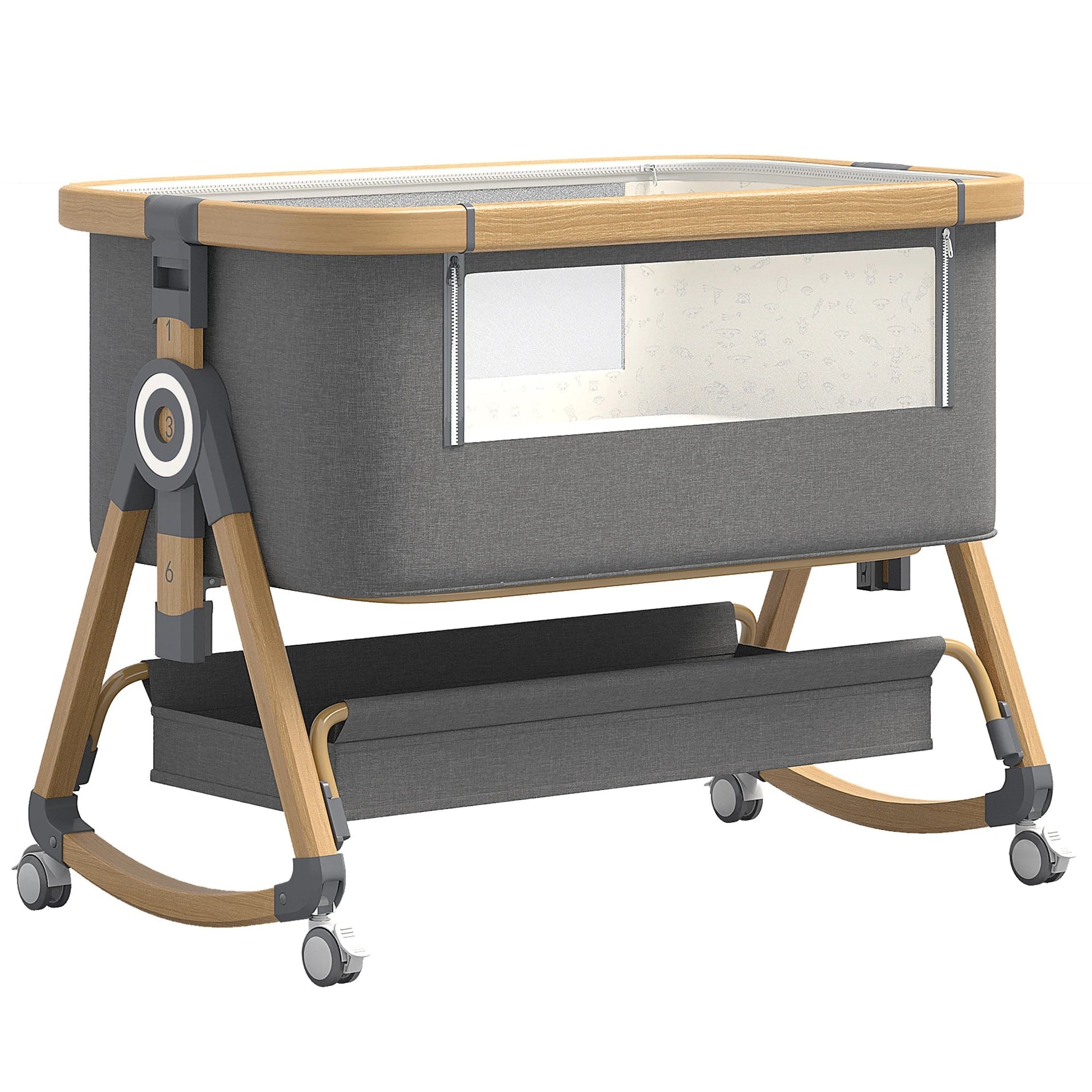 lit-bébé-cododo-gris-acajou-design-optimale