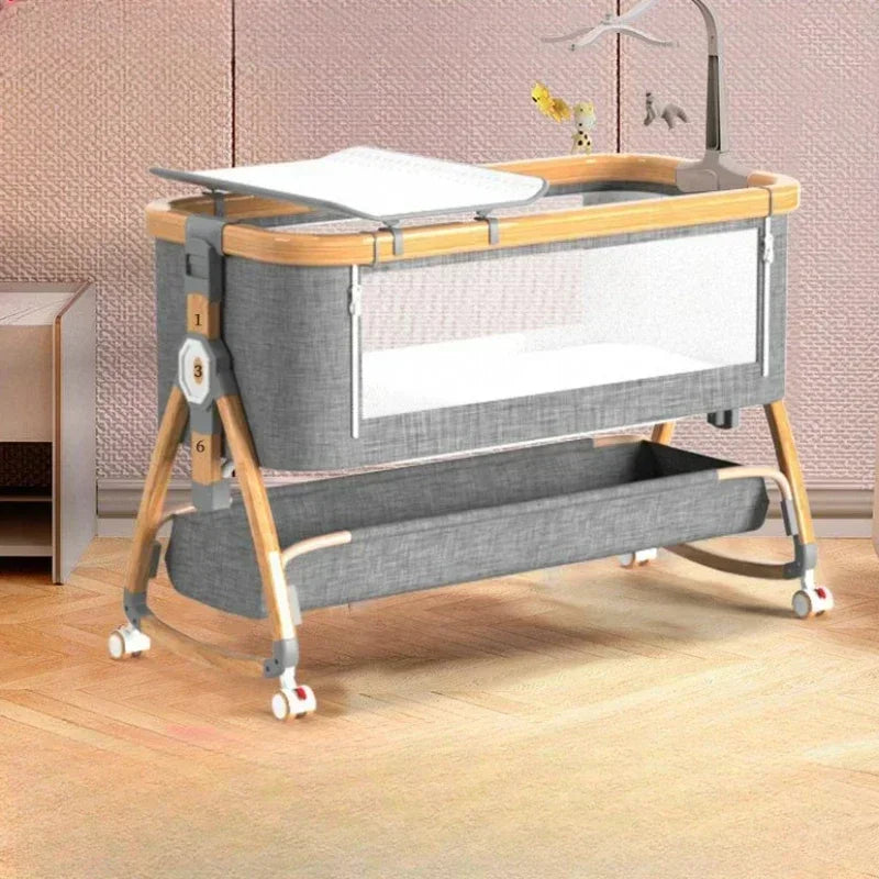 lit-bébé-cododo-gris-boisé-design-optimale