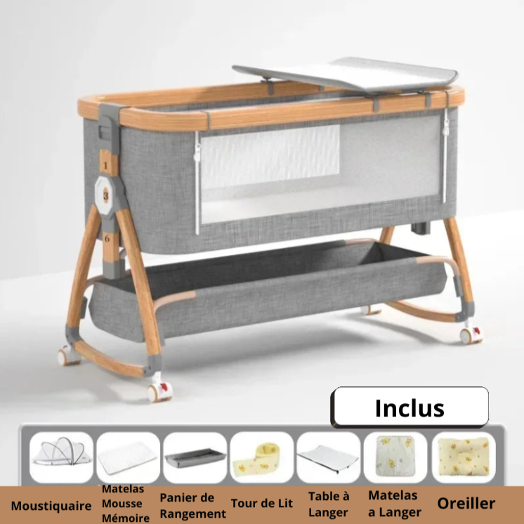 lit-bébé-cododo-gris-boisé-tout-équipé