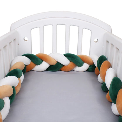 Tresse-de-lit-marron-vert-Blanc-tissu-respirant