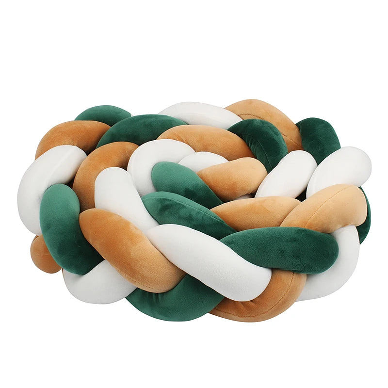 Tresse-de-lit-marron-vert-blanc-qualité-supérieur
