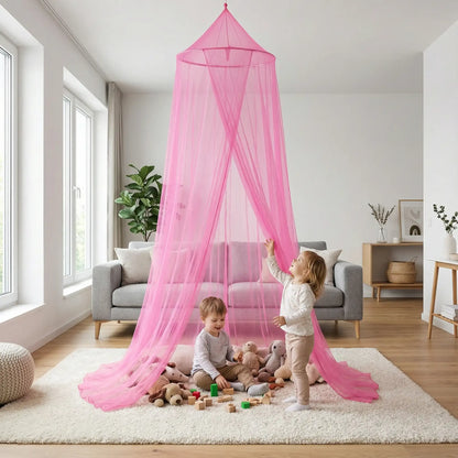 ciel-de-lit-bébé-pailleté-rose-confortable-amusante