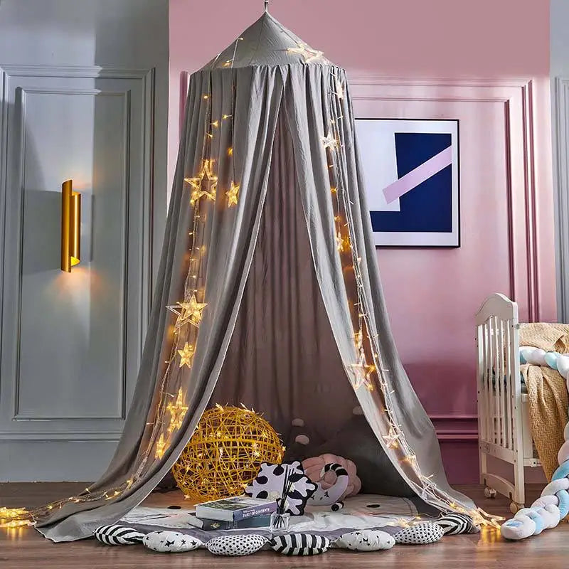 ciel-de-lit-enfant-gris-fonce-décor-apaisant