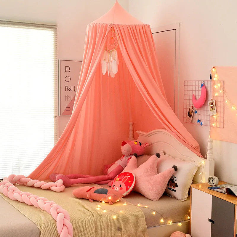 ciel-de-lit-enfant-rose-clair-féerique