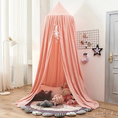 ciel-de-lit-enfant-rose-foncé-qualité-supérieur