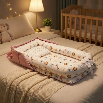 cocon-bébé-blanc-savane-rose-innovant