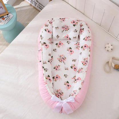 cocon-bébé-fleur-rose-douillet-sécuritaire
