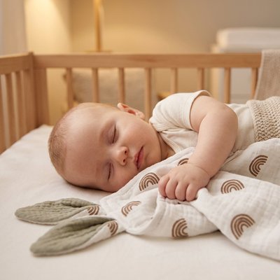 Doudou bébé arc-en-ciel bébé qui dort sans tracas