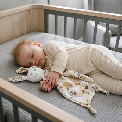 Doudou bebe fleur chaleureux pour bébé
