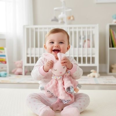 Doudou bebe lapin stimule votre bébé