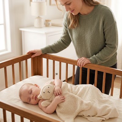 Doudou bebe mouton maman qui endort bébé