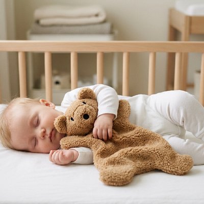 Doudou marron permet au bébé de dormir plus longtemps