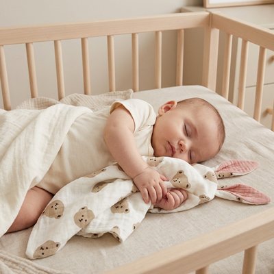 Doudou tête ourson tout doux pour le bébé