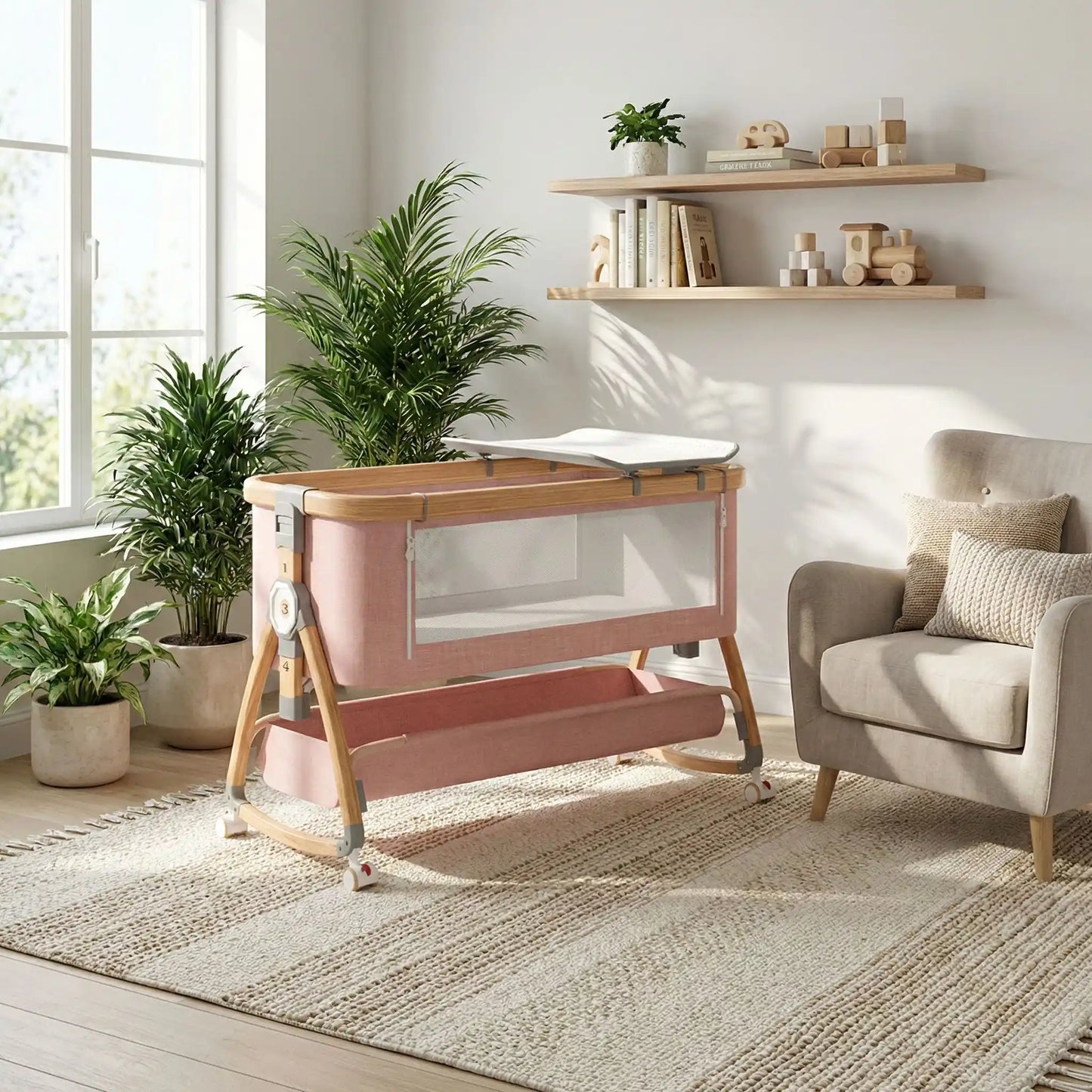 lit-bébé-cododo-rose-esthétique