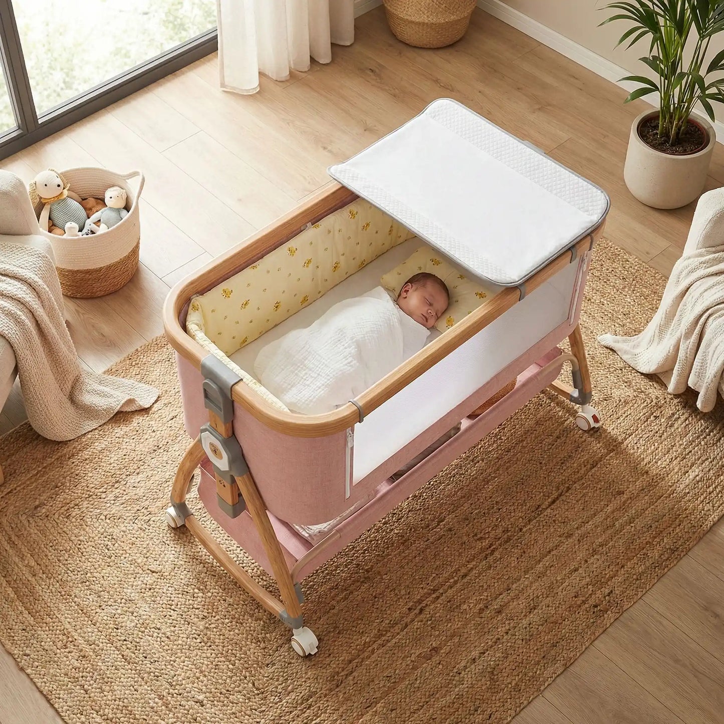 lit-bébé-cododo-rose-protection-optimale