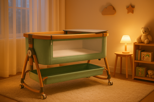 lit-bébé-cododo-vert-turquoise-design-parfait