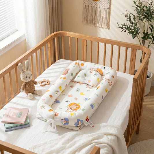 nid-pour-bébé-blanc-festif-beige-sécuritaire