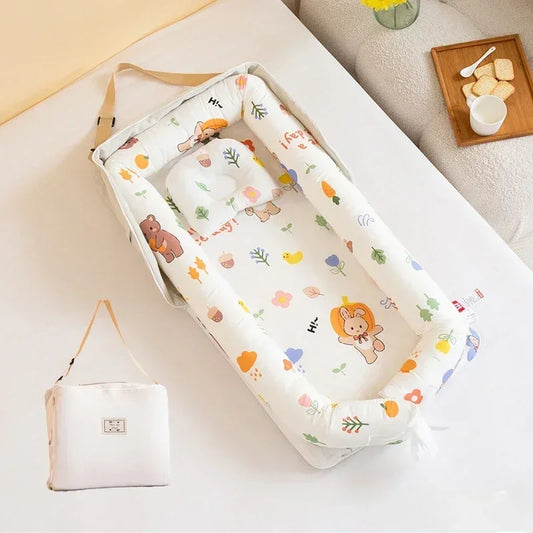 Nid pour Bébé | NidVoyageur | Blanc Festif - Beige