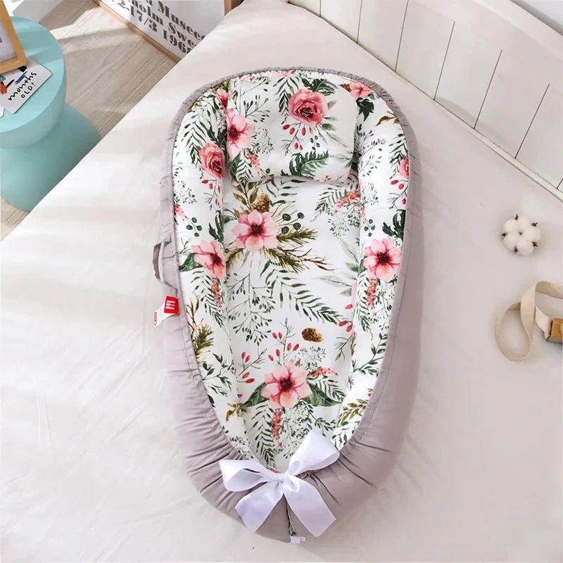 reducteur-de-lit-nidportablebebe-fleurs-haute-qualiter