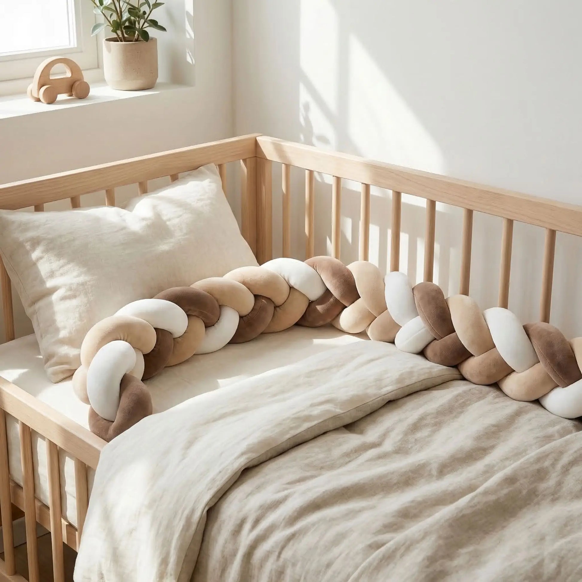 tour-de-lit-tressé-brun-beige-blanc-tresse-de-qualité