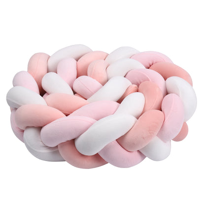 tour-de-lit-tressé-rose-blanc-rose-poudré-tissu-haute-qualité