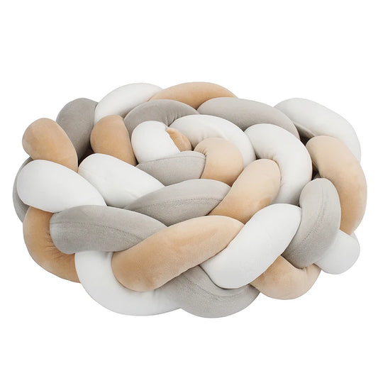 Tresse de Lit Bébé | ConforTresse | Beige Blanc Gris
