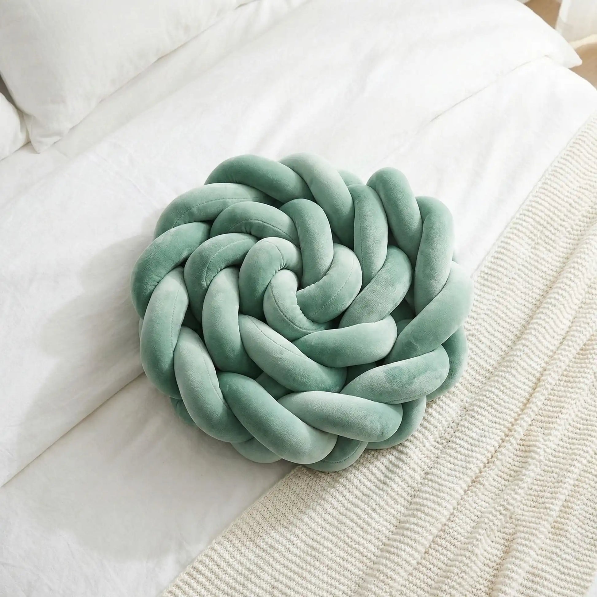 tresse-de-lit-bébé-vert-tissu-respirant