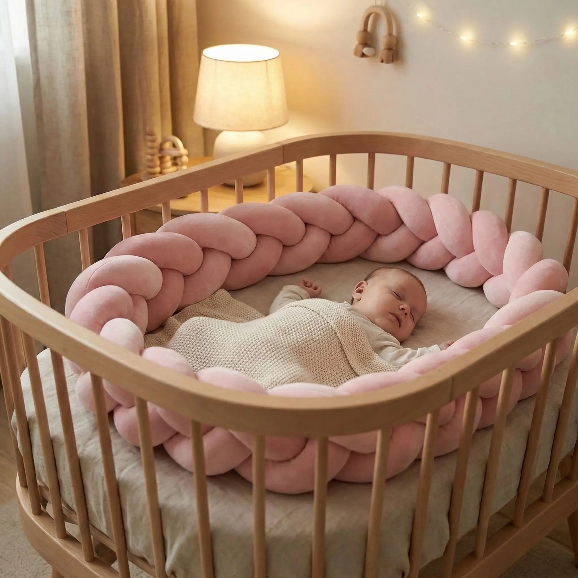 tresse-de-lit-bébé-vieux-rose-douillet