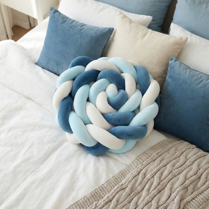 tresse-de-lit-bleu-foncé-turquoise-blanc-tissu-respirant